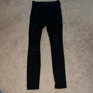 Hollister black 00short high rise super skinny jeans